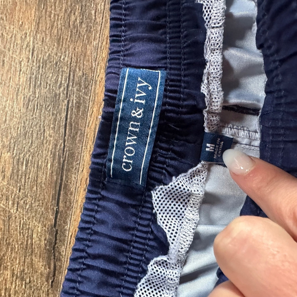 Men's Crown & Ivy Swim Trunks Shorts M Blue Floral - Picture 2 of 7